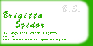 brigitta szidor business card